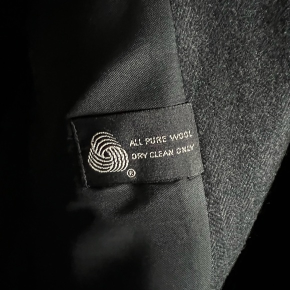 Gerald Austin Grey Herringbone Top Trench Coat 40 - Picture 5 of 11